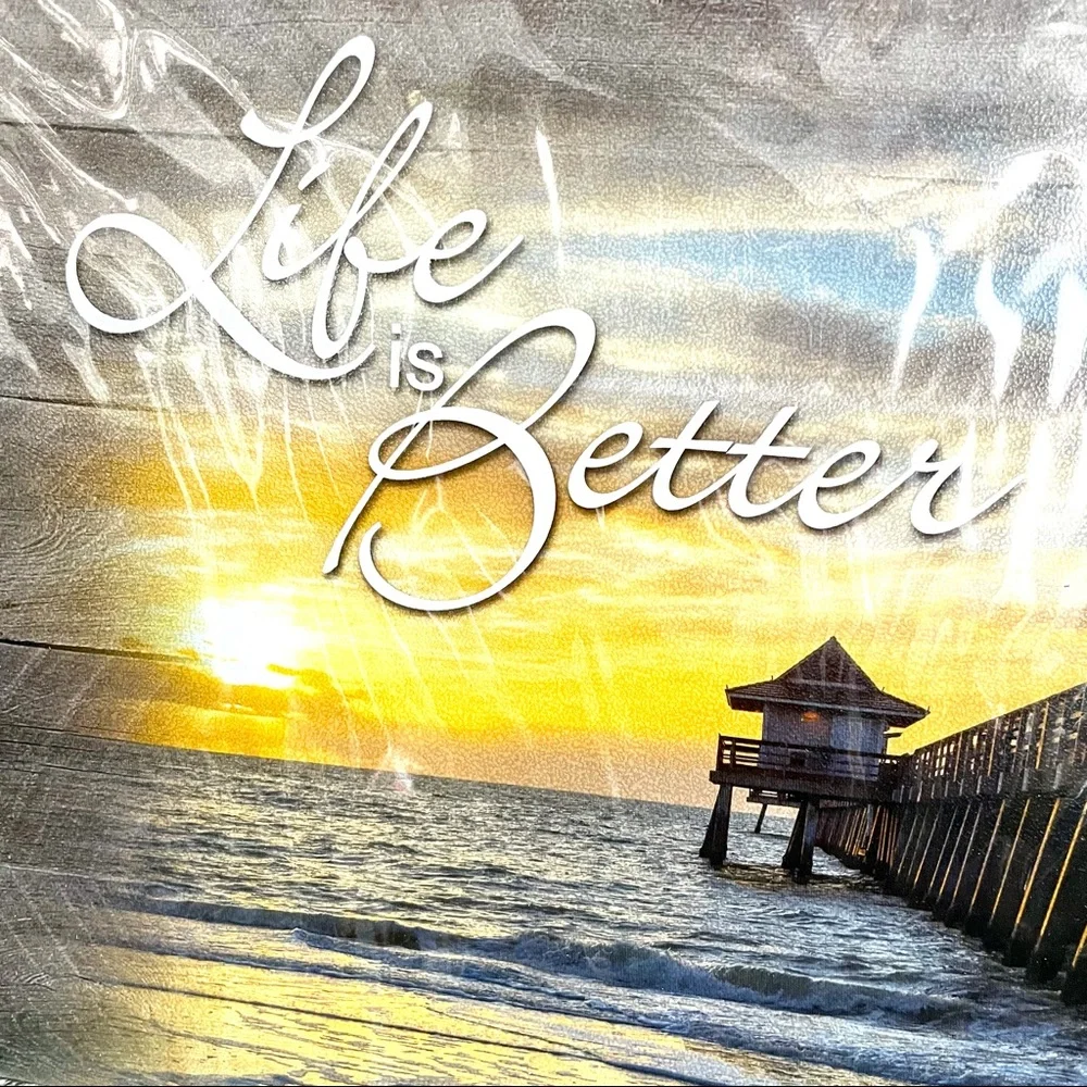 NEW Life Is Better At The Beach Metal Sign